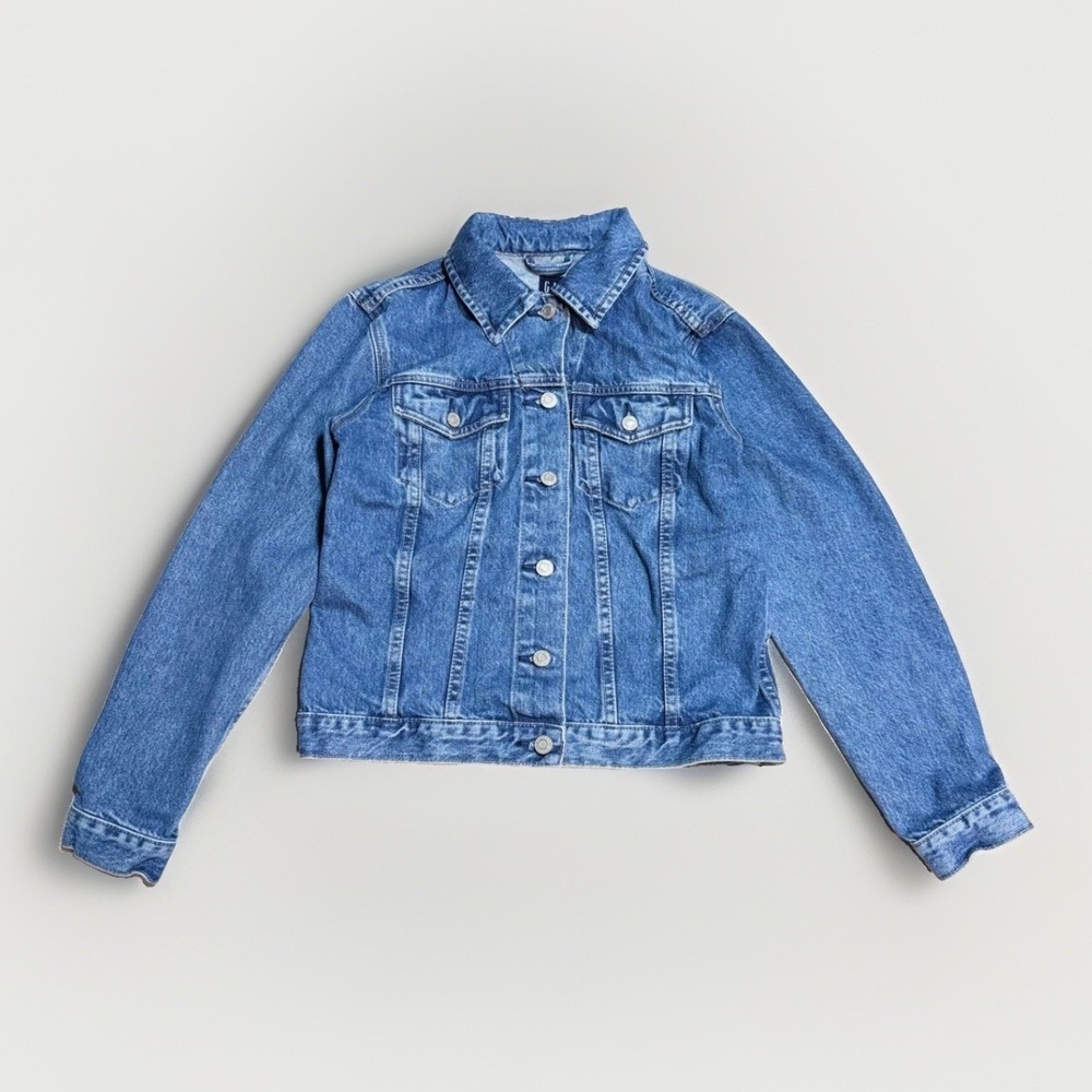 Gap Denim Jacket Size S Trucker Classic 100% Cotton Blue Medium Wash Y2K